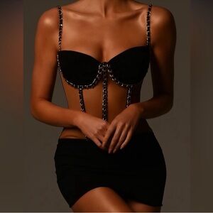 Doll fashion Black Chain dress